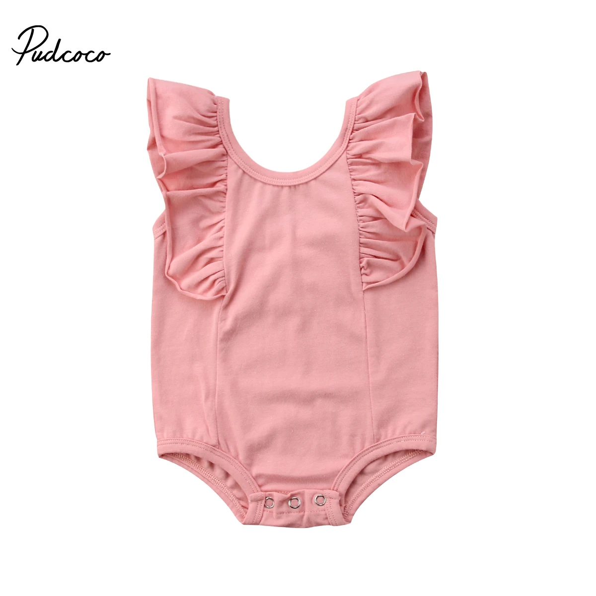 Solid Color Kid Baby Girl Bodysuit Clothes Summer Princess Cotton