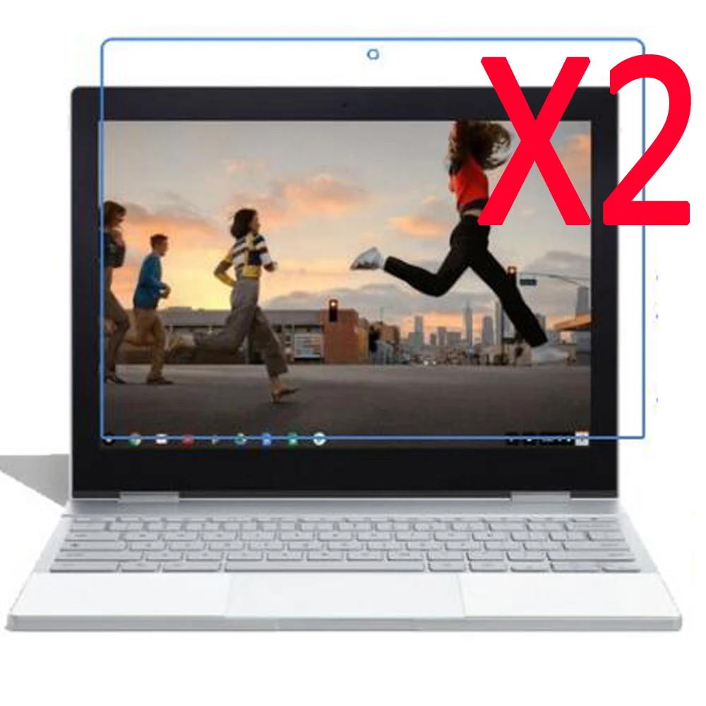 

2x Clear Films +2x Clothing , Retail Package LCD Screen Protector Film Guards For Google Pixelbook 12 12.3'' Tablet Chromebook