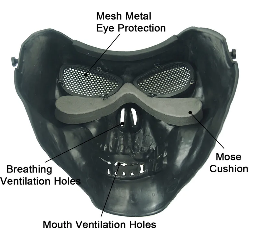 Новинка, крутая маска для лица с черепом, мульти Intball CS, маска для лыжного велосипеда, мотоцикла, для спорта на открытом воздухе, защитная маска, маска скелета#30