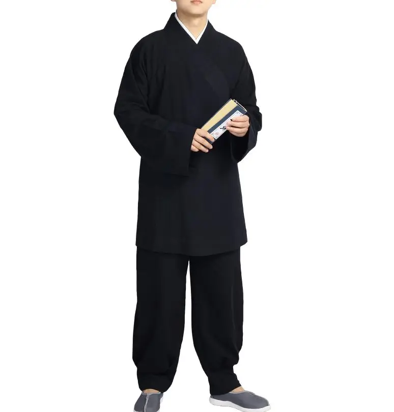 UNISEX Full cotton lay meditation monk kung fu clothing Buddhist ...