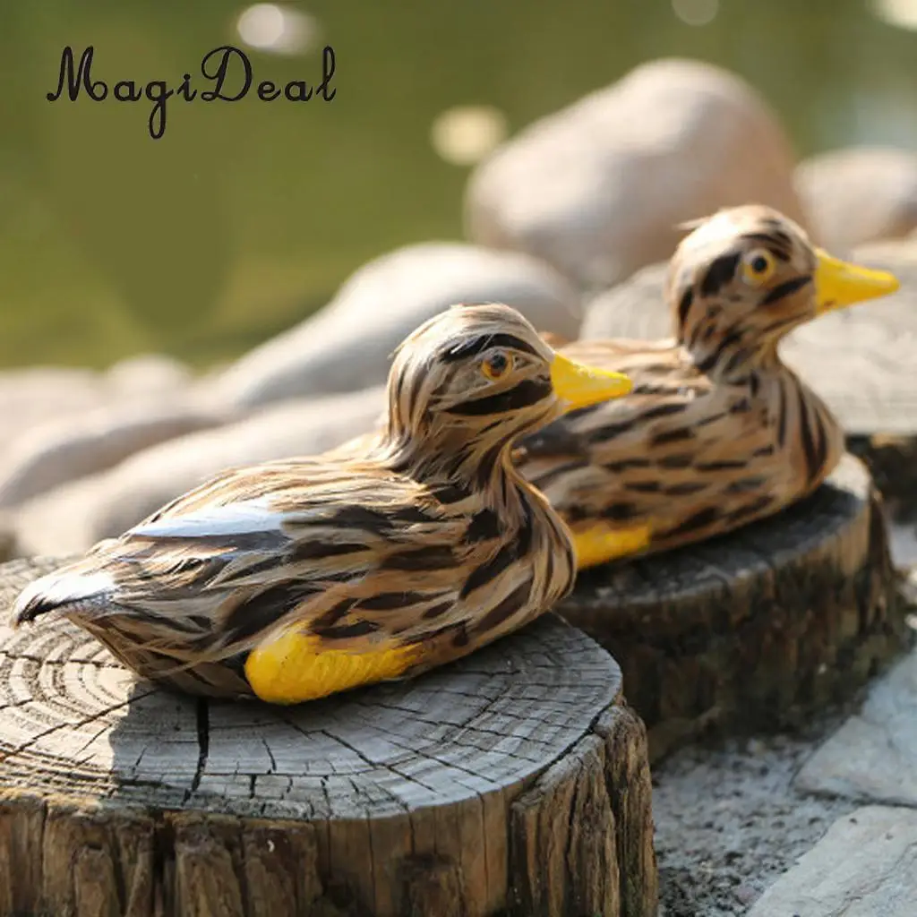 MagiDeal Various Realistic Duck Ornament Figure Outdoor Home Garden Water Pond Decoration DIY Vivid Artificial Feather Craft