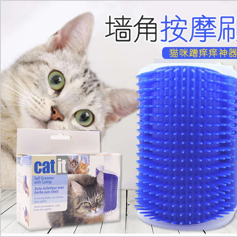 Pet Corner Self Massage  Brush Grab Itch Device Mint scented comb Cat Grooming Pet Supplies Friction