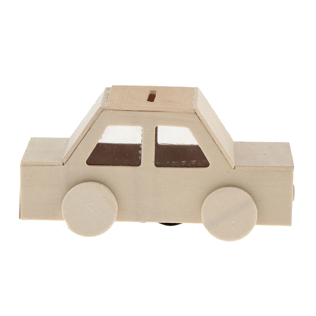 Unfinished Wood DIY Wood Pen Holder Hand Made Desk Organizer Pen Pot School Office Supplies Pen Stand Creative MDF Kids DIY Toys