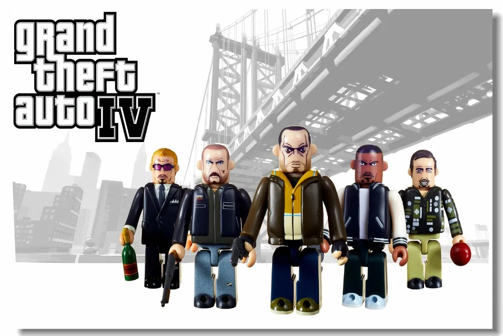 

Custom Printing Canvas Wall Decor Grand Theft Auto V Lego Poster GTA 4 San Andres Game Wall Sticker Living Room Wallpaper #0929#