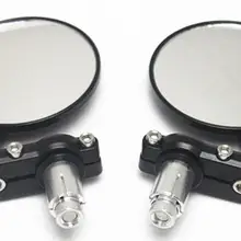 Универсальный мотоцикл " круглый черный 7/8" 22 мм Руль конец зеркала заднего вида