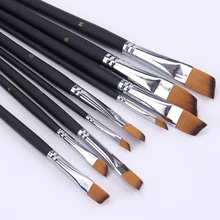 9 шт. нейлоновые волосы с деревянной ручкой Акварельная краска набор кистей и ручек для обучения Diy масляная Акриловая картина художественные кисти принадлежности