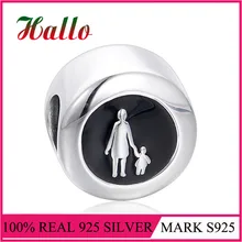 Семейные Подвески черный эмалевые бусины DIY для изготовления ювелирных изделий Подходит Браслеты pulseira perles pour la fabrication de bijoux