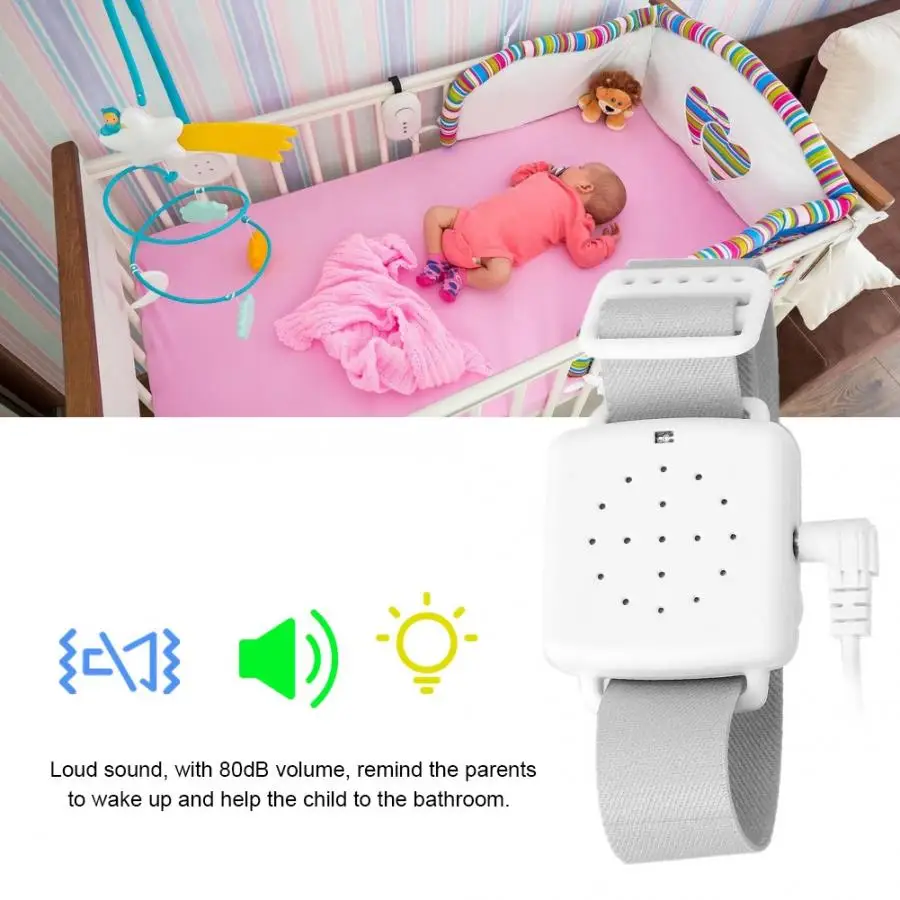 

water detector 3 in 1 Multi-modes Arm Wear Bed Wetting Enuresis Urine Alarm Sensor Sound Vibration for Baby leak detector