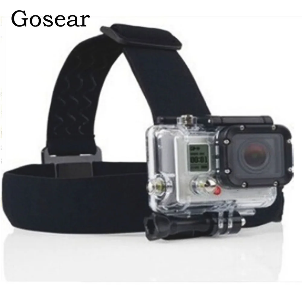 

Gosear Head Strap Belt Band Holder Tripod Helmet Mount Bracket for Gopro Go Pro Hero 5 4 3 2 Xiaomi Xiomi Yi SJ4000 Eken H8