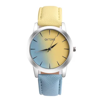 

Retro Rainbow Leather Watches Women Fashion Steel Dial Quartz Watch Ladies Elegant Relogio Feminino Casual Wrist Watches #YL5