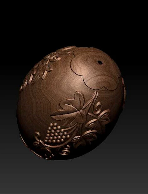 3D модель STL формиат CNC компьютерная резьба рельеф скульптура кулон виноградные