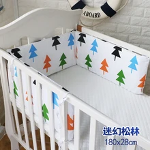 1 pc Baby Bumpers Cotton Soft Anti-Collision Baby Bedding Bumper Crib Decoration Baby Bed Bumper Bedding tree monkey 180*28cm