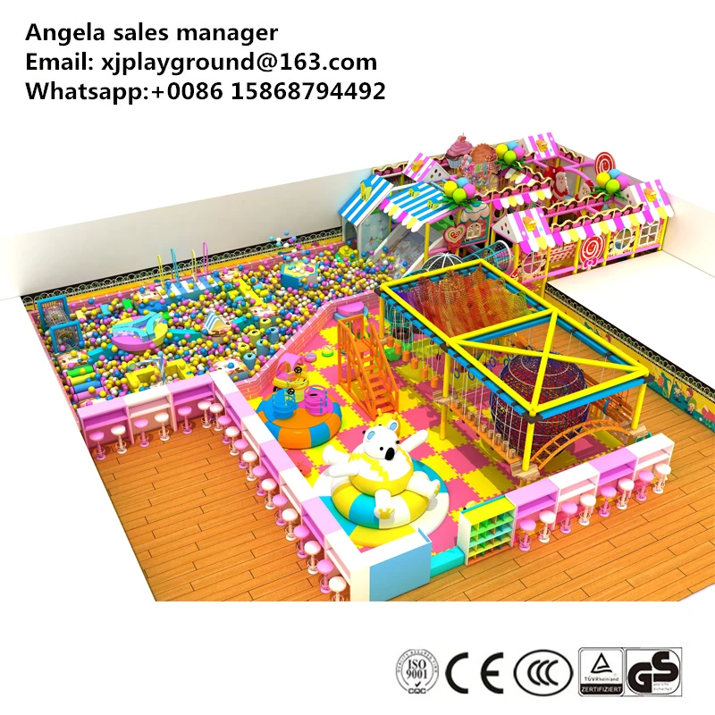 

2017 commercial indoor playground with rope course adventure