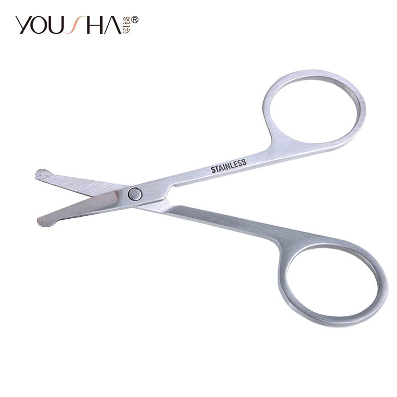 YOUSHA 1pcs Nose Scissor Rounded Tip Nose Scissors Makeup Stainless