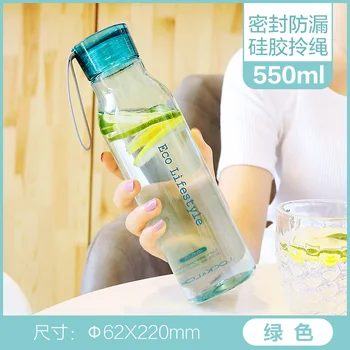 

2019 Hot Sale Plastic Bottle for Water Bottles with Protective Bag Transparent or Matte Sport Heat Resistant Leakproof 3ACUP04