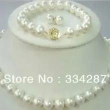 8-мм 9 ММ Akoya культивированное Жемчужное ожерелье браслет и серьги набор