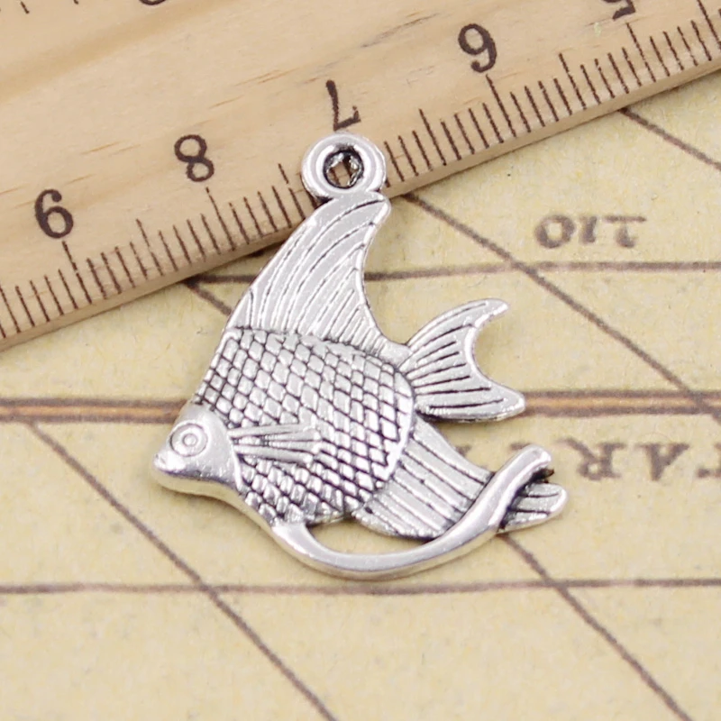 10pcs Charms goldfish fish 31x26mm Tibetan Silver Plated Pendants