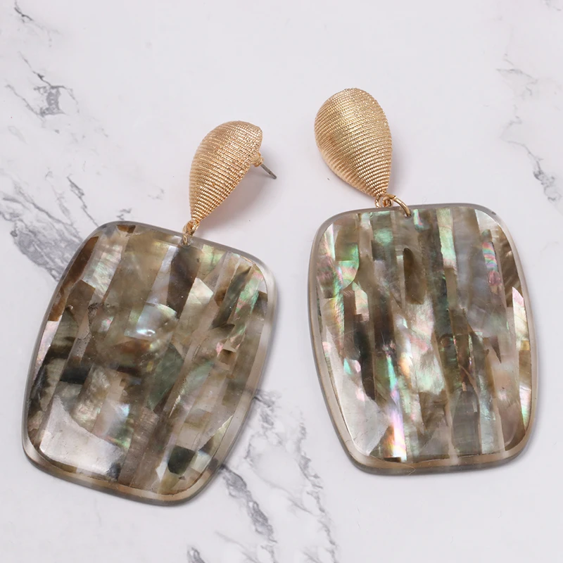 Jujia ZA 2019 Мода Для женщин Jewelry аксессуары Летний пляж Sea девушки большие сережки