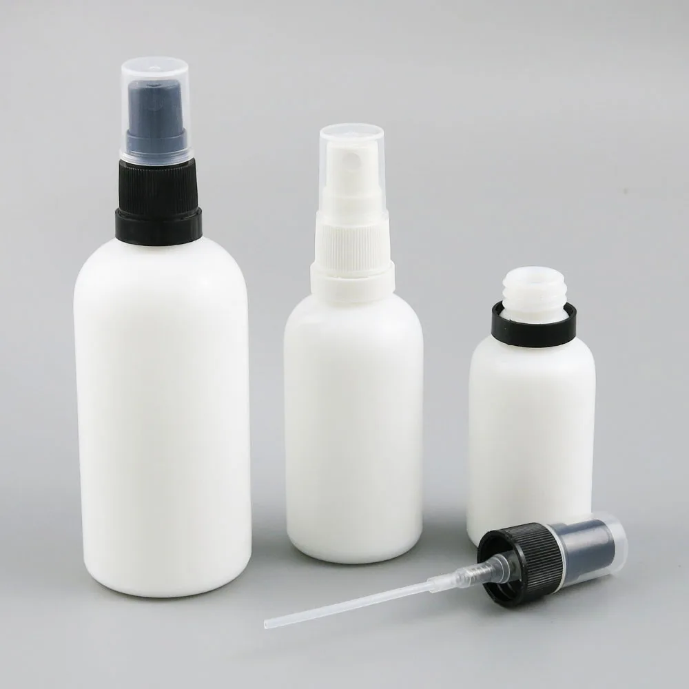 12 X Riutilizzabile Naturale Bottiglia Di Vetro Bianco Con Tamper Evident Spray 30 Ml 50 Ml 100 Ml 1 Oz Bianco Fiale Di Vetro Del Profumo Contenitori