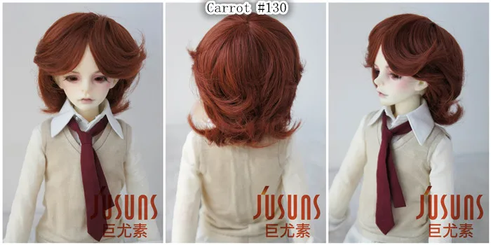 JD236 1/8 1/6 1/4 1/3 термостойкость BJD парик SD MSD YOSD бойская короткая раскроенная кукла парик 5-6 дюймов 6-7 дюймов 7-8 дюймов 8-9 дюймов кукла парики