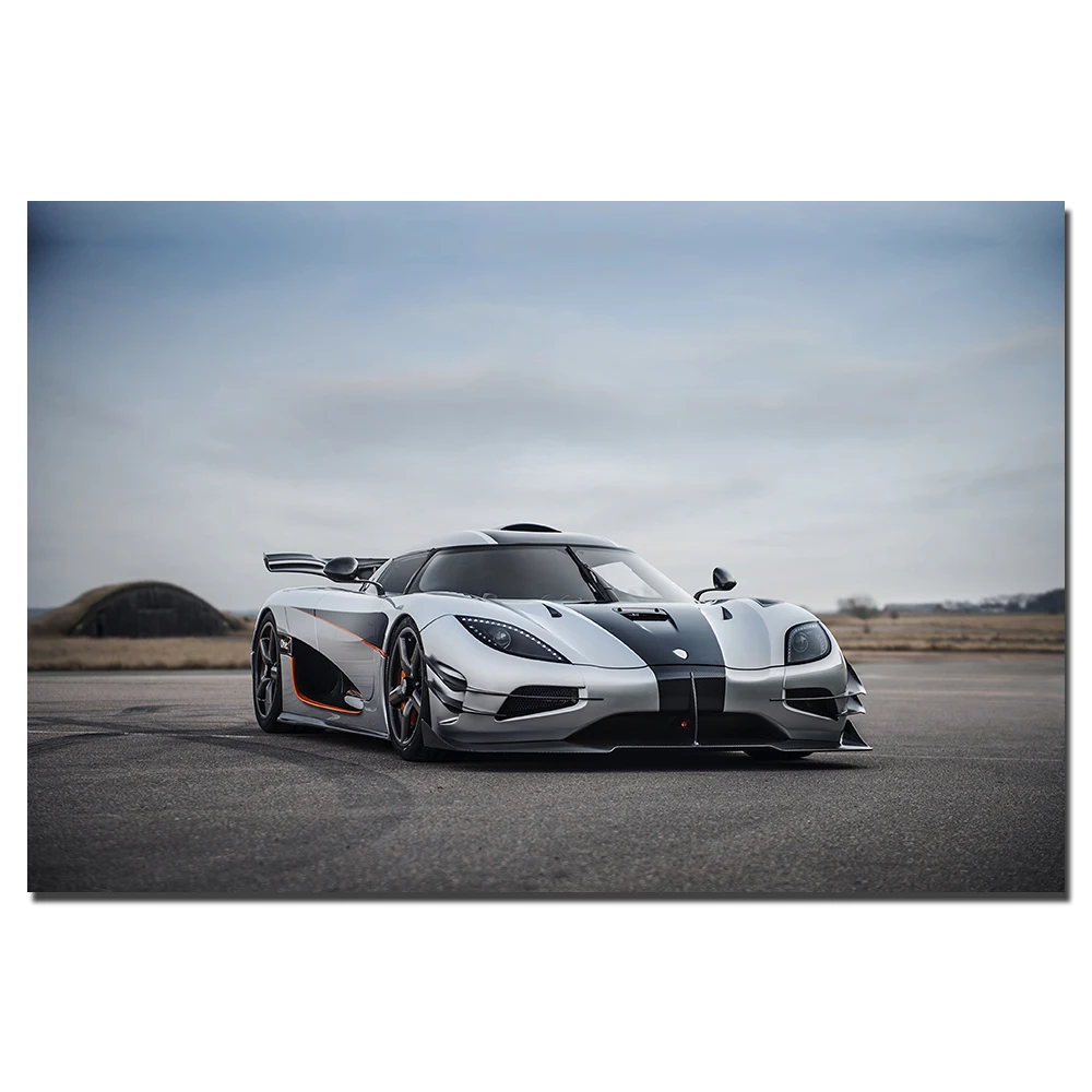 Koenigsegg Agera плакат с суперкаром холст ткань принт живопись настенные