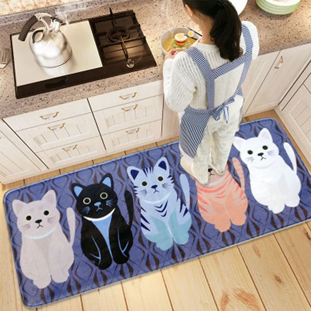 Cute Carpet Animal Cats Rug Cartoon Creative Art Decor Living Room Mats