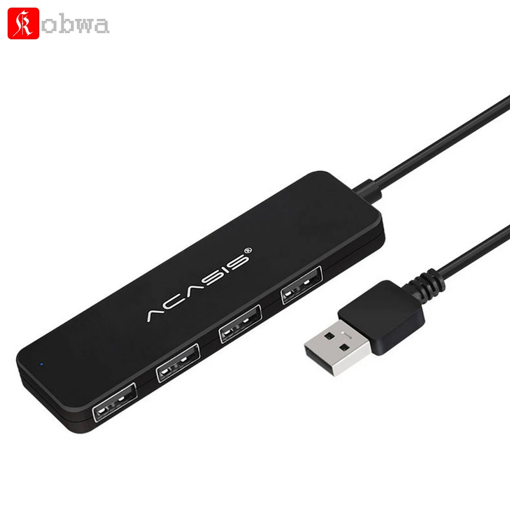 

Kobwa USB Hub 4 Port USB 2.0 Ultra Slim Portable Data Hub Adapter Applicable For MacBook Air Notebook PC Laptop USB Flash Drives