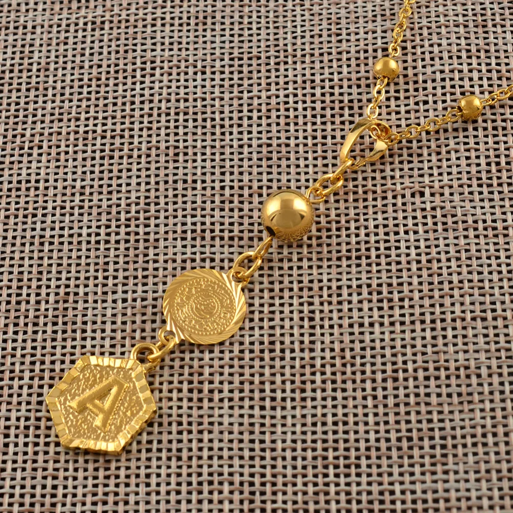 AZYZ182-8422 Gold Plated Initials Letter Connector Pendant Beads Pave CZ Alphabet Letter For Bracelet Necklace Jewelry Making 51026PCS
