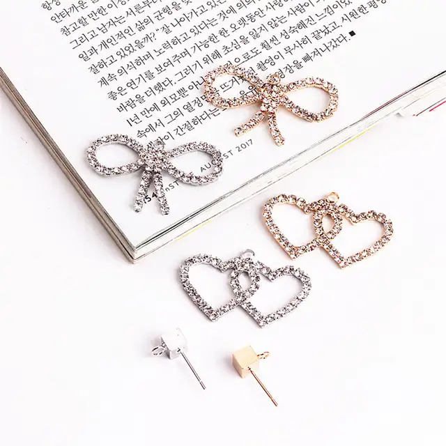 Mini Order 10pcs Crystal Rhinestone Jewelry Necklace Pendants Gold