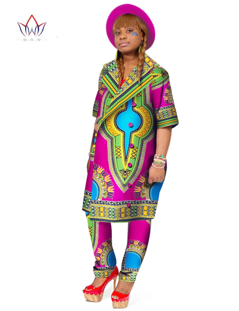 Летний комплект из 2 предметов, брюки и укороченный топ, большие размеры, женская одежда в африканском стиле, штаны с принтом для женщин, комплект со штанами в африканском стиле, BRW WY654 - Цвет: 10