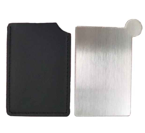 Buy Credit Card Mirror Make up Stainless Steel Unbreakable Spiegel Portable