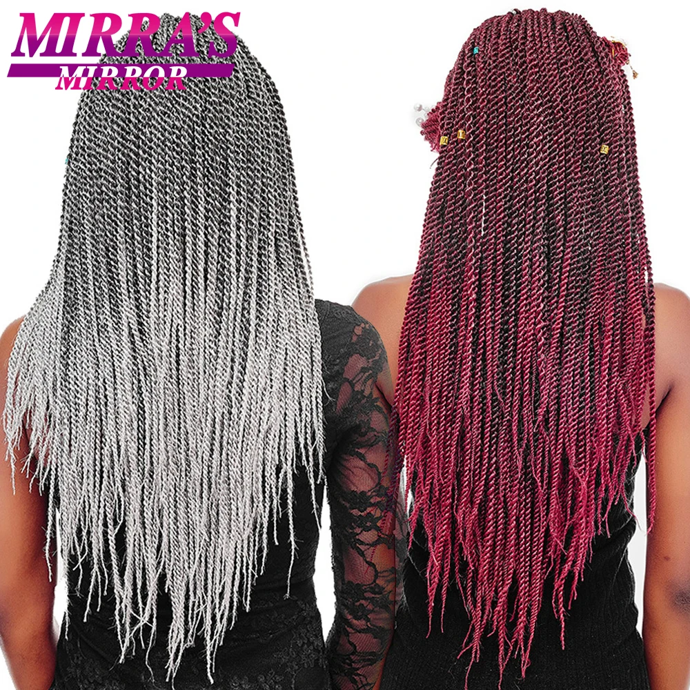 Mirra's зеркальные Сенегальские косички для наращивания волос синтетические волосы для косичек Омбре твист косички 30 корней/упаковка