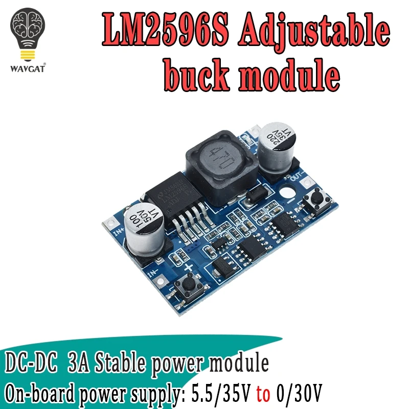 Регулируемый Бак LM2596 DC LM2596S 3A блок питания автомобильный 5 В 35 до 0 в 30