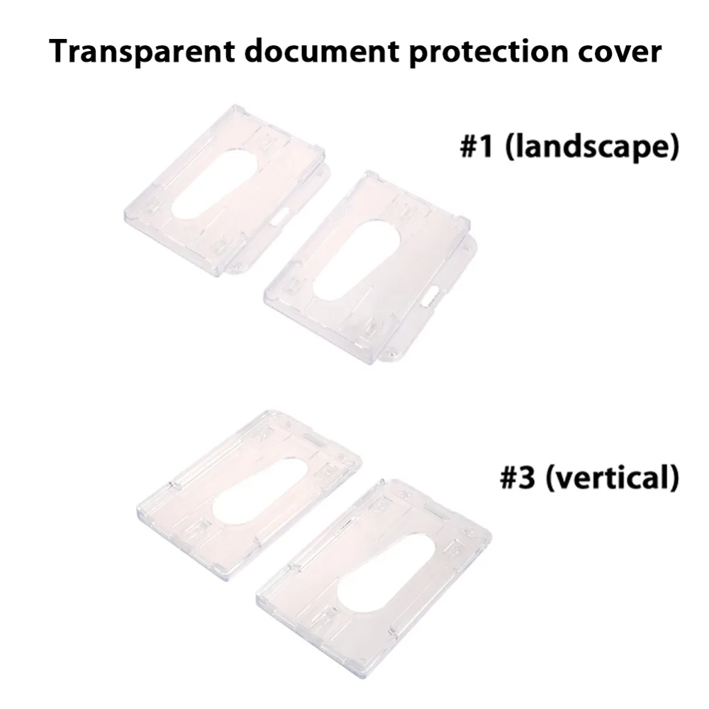 2 шт./лот ID держатель для карт удостоверения личности защитная крышка прозрачные карты рукавом Портативный Закрытая значка Премиум держатель для офиса