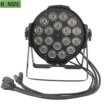 

18x18w rgbwa+uv 6in1 led par lights DMX512 flat par led light professional dj equipment dyeing par lamp
