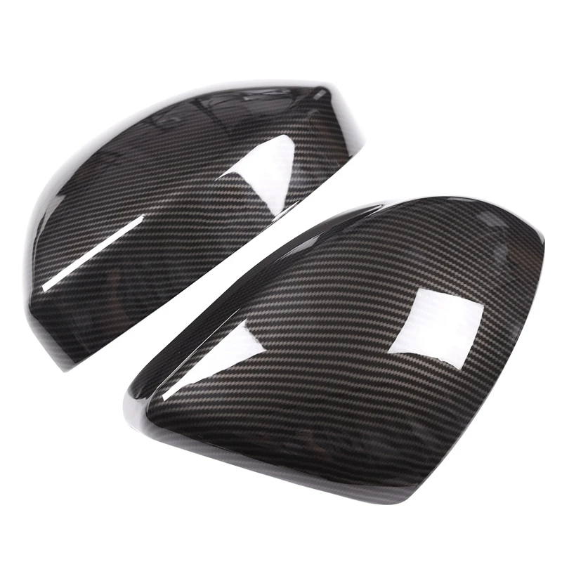 2Pcs Carbon Fiber Style Abs Plastic Side Rearview Mirror Cap Cover Trim For Land Rover Discovery Sport Range Rover Velar