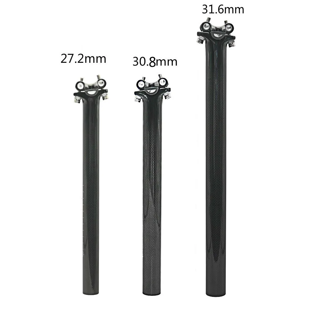 

Full Carbon Seatpost 400* 30.9/27.2/31.6mm Super Light Bicyle Bike Seat Tube Carbon Fibre Seat Post For MTB Road Bike