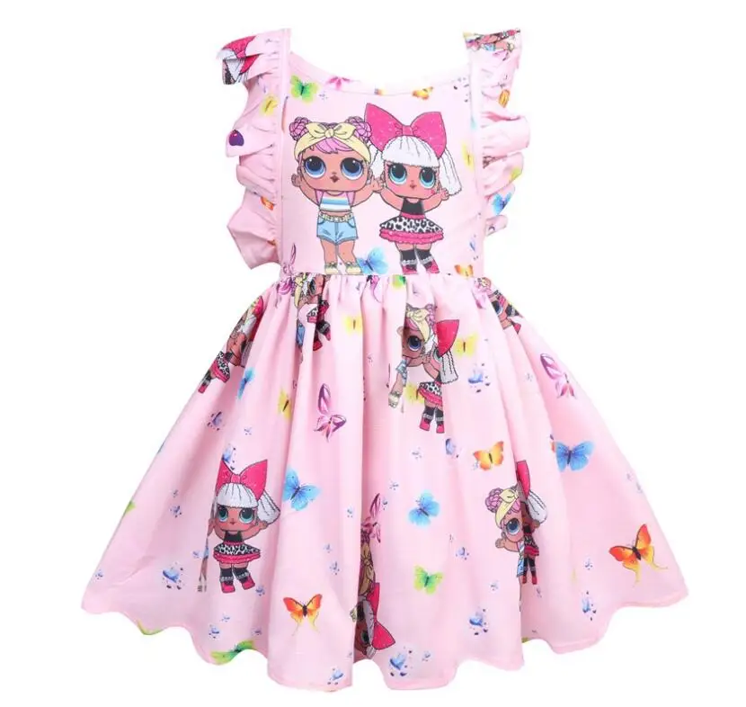 

Baby Girls Unicorn Princess Birthday Party Dress Children Kids Halloween Costume Clothes Lol Dolls Dress Clothing 58