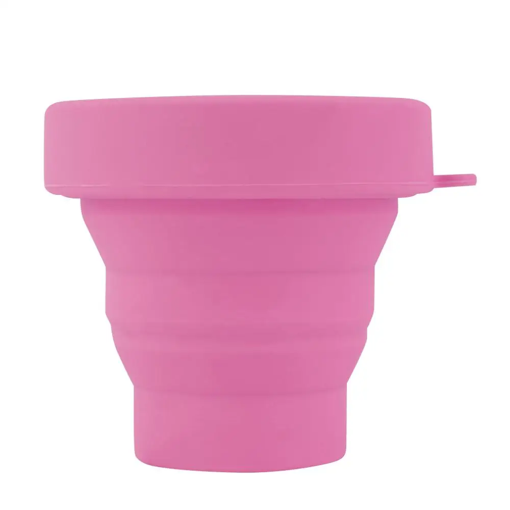 Портативная силиконовая Выдвижная складная чашка для воды для путешествий на открытом воздухе телескопическое складное легкое питье чашка 8X4,3X7 см - Цвет: Красный