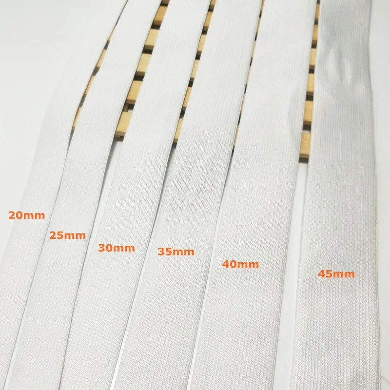 HL 350 로트 화이트 블랙 나일론 최고 탄성 밴드, 의류 바지, 바느질 액세서리 DIY, 30mm