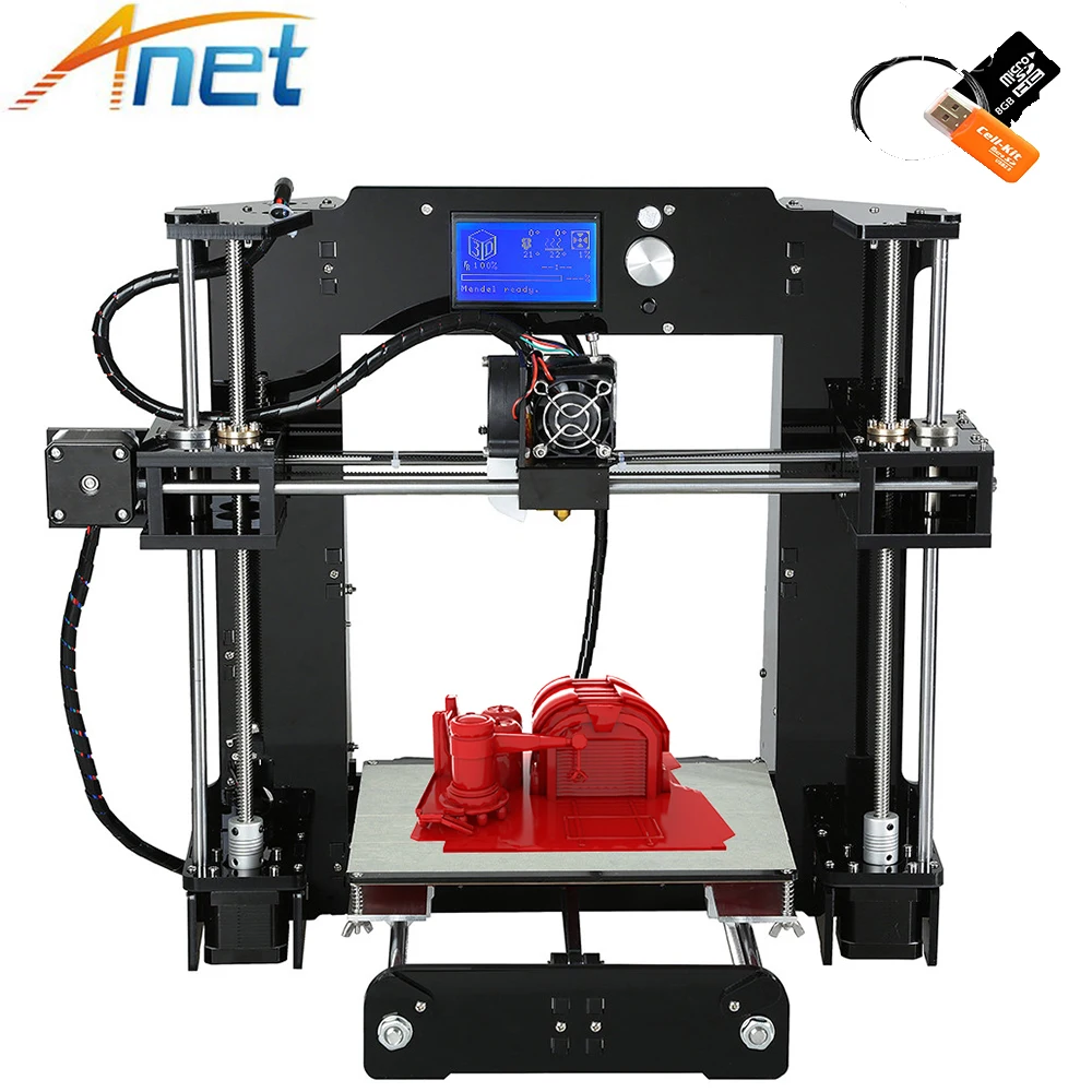 Anet A6& A8 Нормальный/автоматический уровень 3d принтер размера плюс Reprap Prusa i3 3d принтер комплект DIY Impresora 3d с 10 м нить 3d принтер