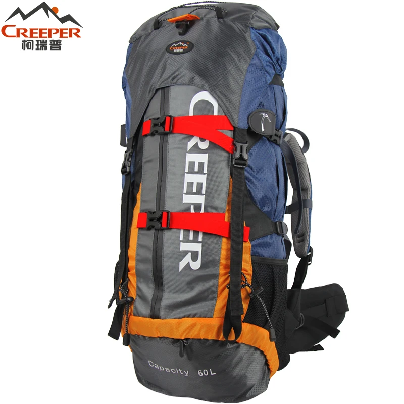 Криперы, открытый профессиональный водонепроницаемый рюкзак, рама для альпинизма, кемпинга, пешего туризма, рюкзак для альпинизма, 60л, карабин 1,78 кг