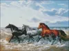 Kits de broderie en point de croix compté, artisanat 14 ct DMC DIY Arts décor fait à la main-cheval galop ► Photo 2/6
