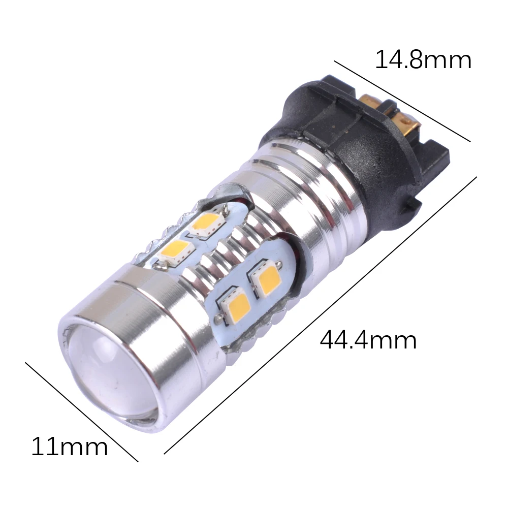 AutoEC 2 шт. PWY24W PW24W 10 SMD 2323 светодиодные чипы с объективом для A3 A4 A5 Q3 MK7 Golf CC лампа DC12V #