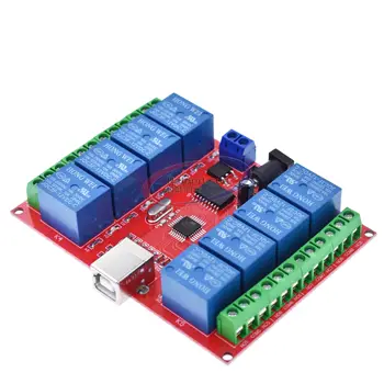 

8 Channel DC 12V Relay Module Computer USB Control Switch Driver PC Intelligent Controller For Smart Home
