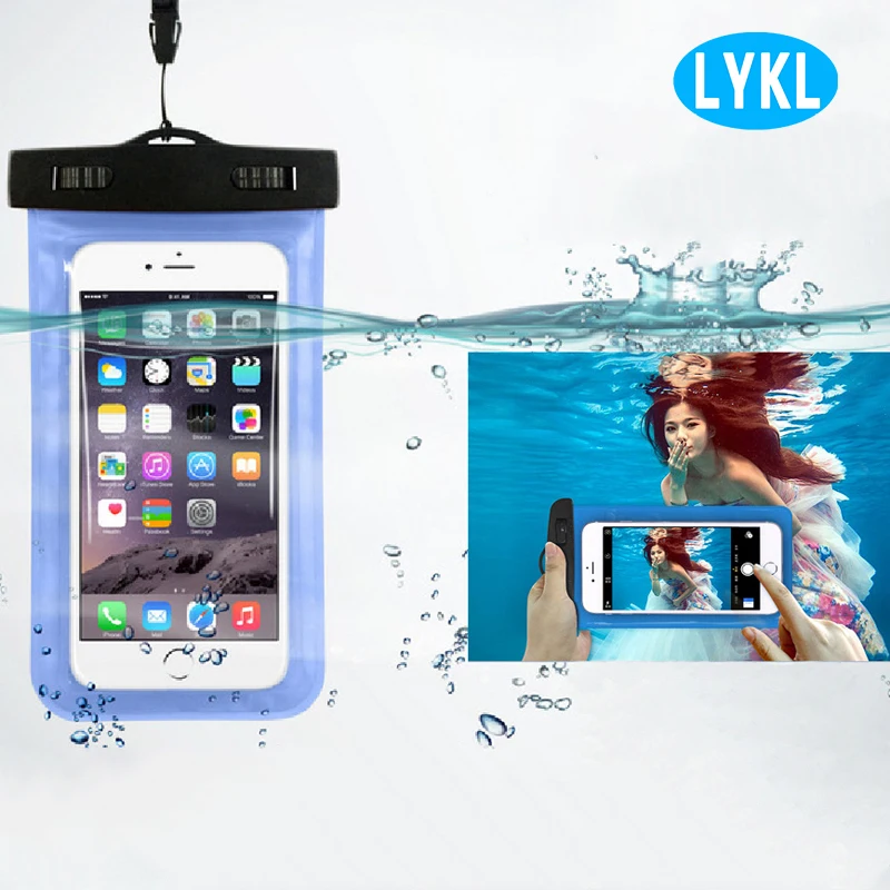 

New elegant LYKL swimming pool bag waterproof bag with water bag mobile phone case for iphone global all models 3.5-6 inches