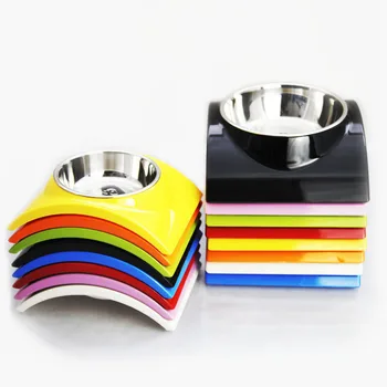 

SUPER SD PETS New dog rainbow Single Bowl eating drinking Convenient safe anti-slip pet product