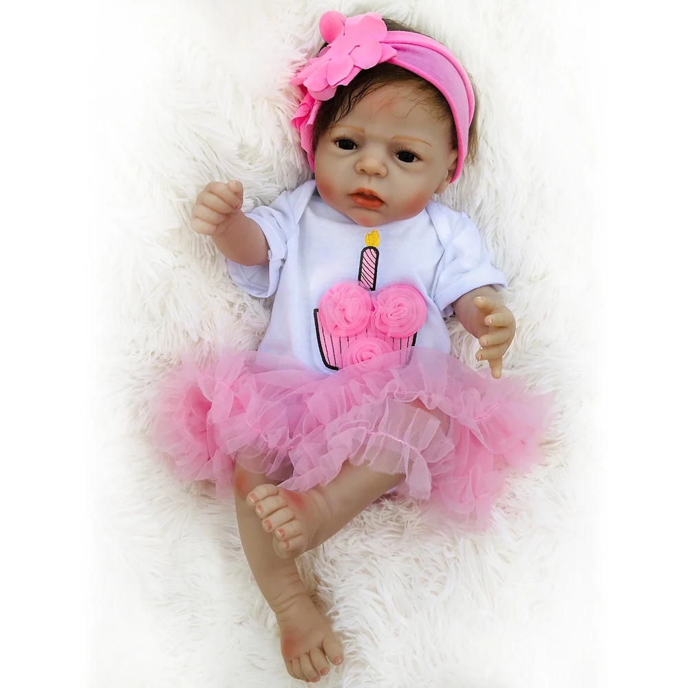 OtardDoll 22 дюймов Reborn baby doll 55 см полностью силиконовые реалистичные куклы-реборн Bonecas милая девочка для подарка на день рождения