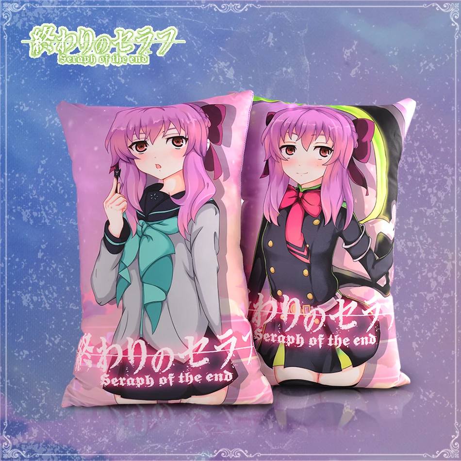 Japanese Anime Seraph Of The End Hiragi Shinoa Hugging Pillow Body Back