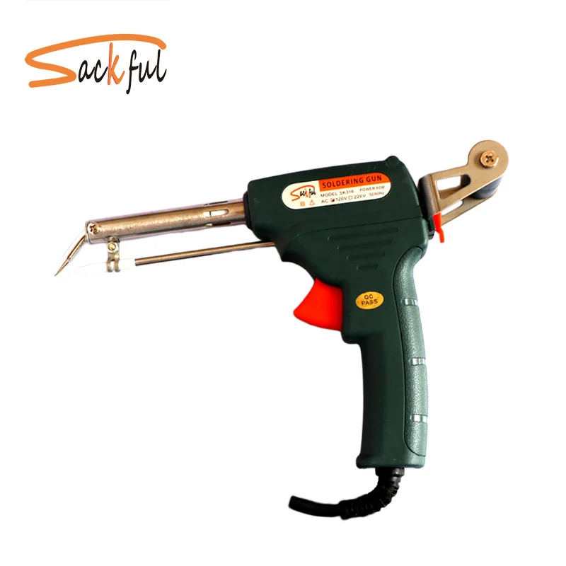 60W EU plug soldering gun,soldering iron with solder wire bracket ,1set